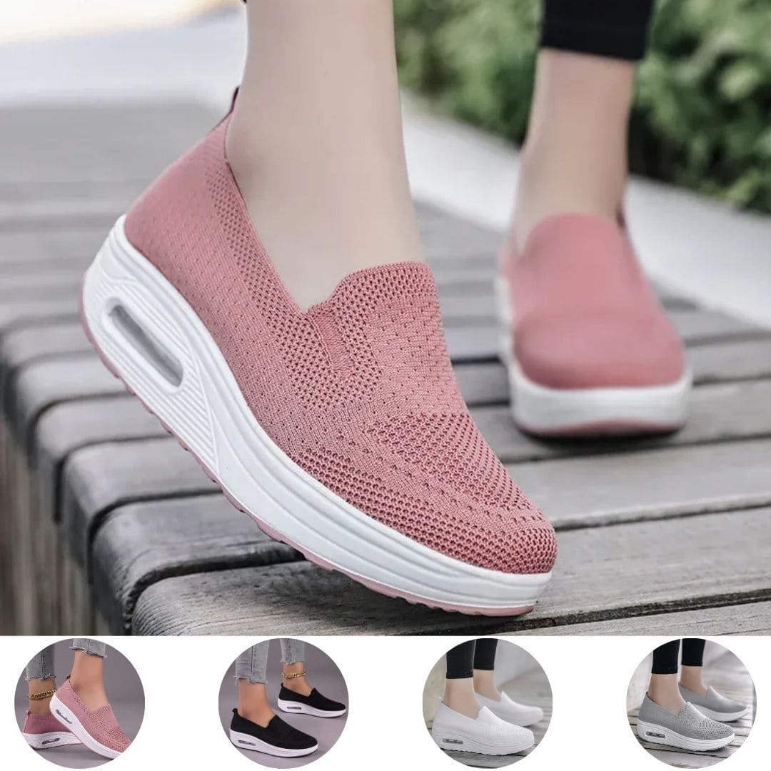 Baskets Orthopédiques pour Femmes Anti Douleur au Talon - Légères et Respirantes