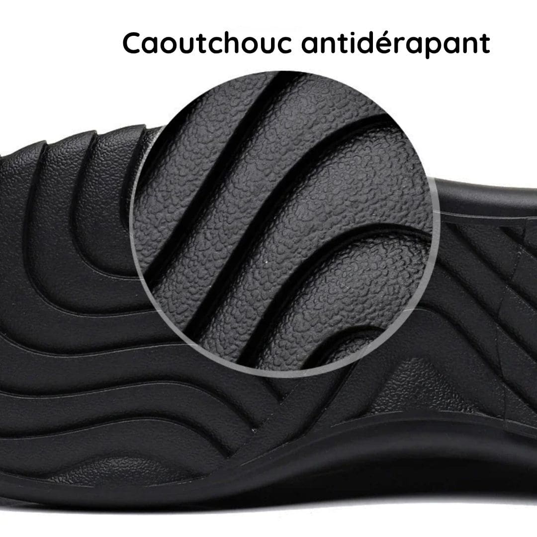 Chaussures orthopédiques noires chic pour hommes - Confort & Élégance au quotidien