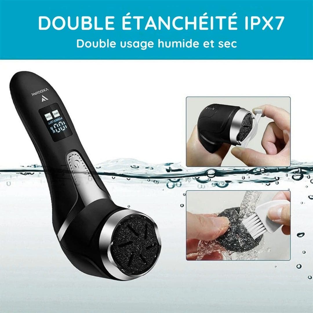 Râpe Électrique Anti Callosités pour les Pieds - Sans fil et sans douleur