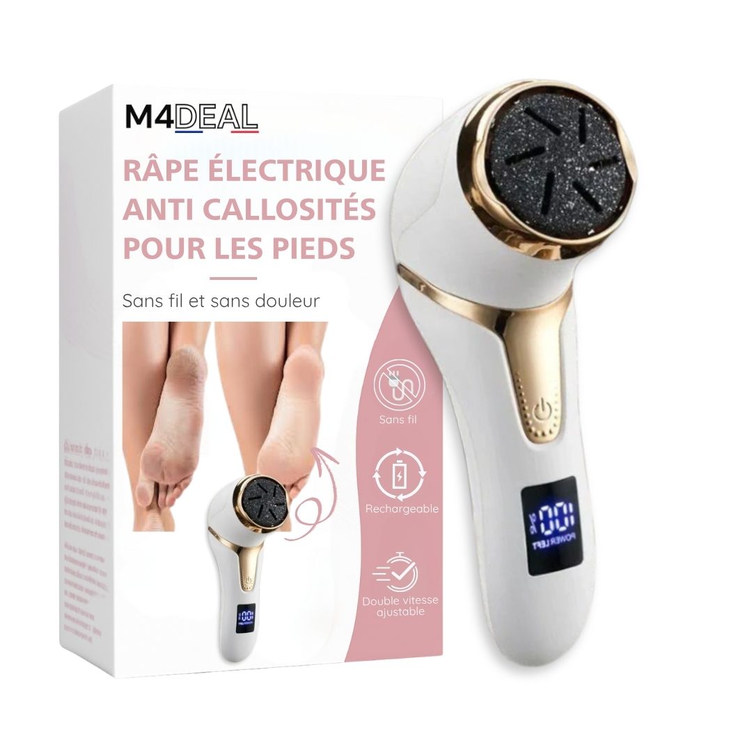 Râpe Électrique Anti Callosités pour les Pieds - Sans fil et sans douleur