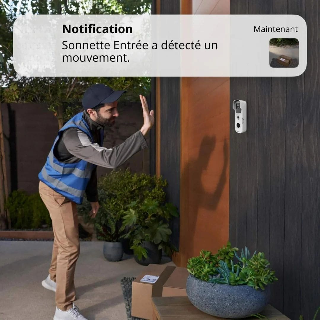 Sonnette Dernière Génération avec Caméra Connectée, Sans Fil et Enregistrement