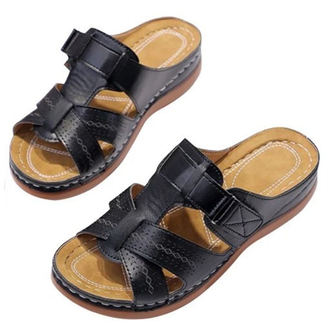 Sandales orthopédiques en cuir chic et confortable