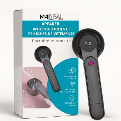 Appareil Anti Bouloches et Peluches de Vêtements - Rasoir Portable et sans fil