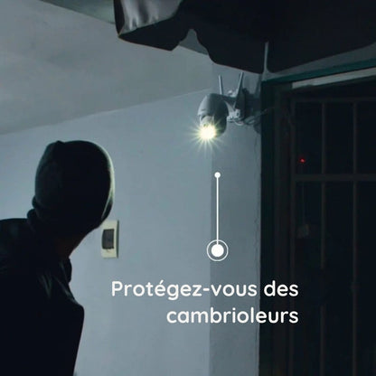 Caméra de Surveillance Extérieure et Rotative | Sans Fil et Wifi | SpyCam™