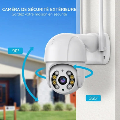 Caméra de Surveillance Extérieure et Rotative | Sans Fil et Wifi | SpyCam™