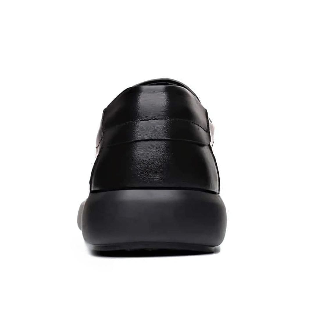 Chaussures orthopédiques noires chic pour hommes - Confort & Élégance au quotidien