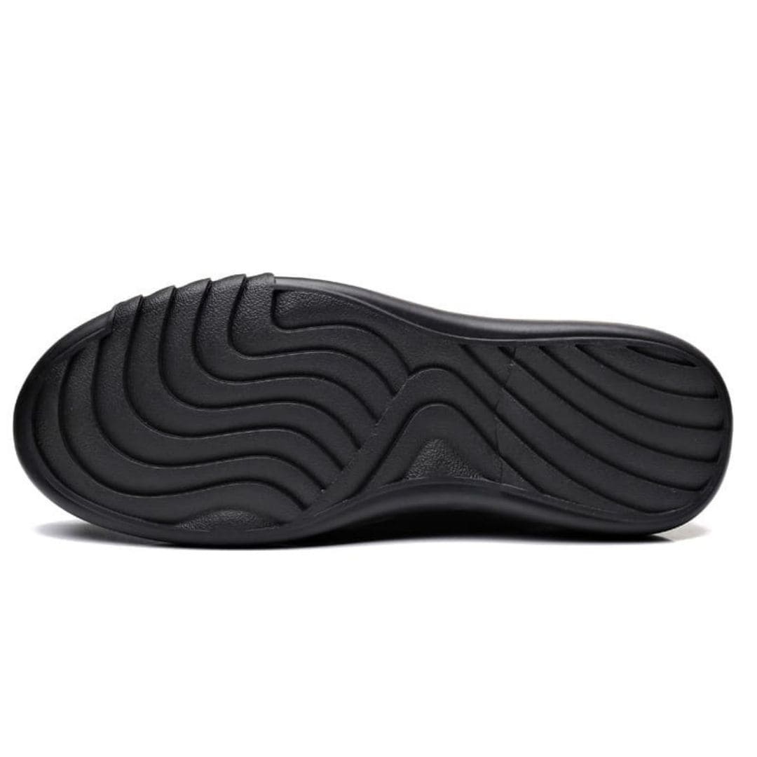 Chaussures orthopédiques noires chic pour hommes - Confort & Élégance au quotidien