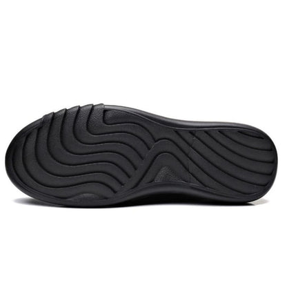 Chaussures orthopédiques noires chic pour hommes - Confort & Élégance au quotidien