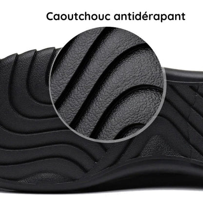 Chaussures orthopédiques noires chic pour hommes - Confort & Élégance au quotidien