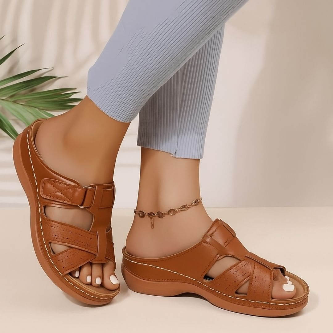 Sandales orthopédiques en cuir chic et confortable