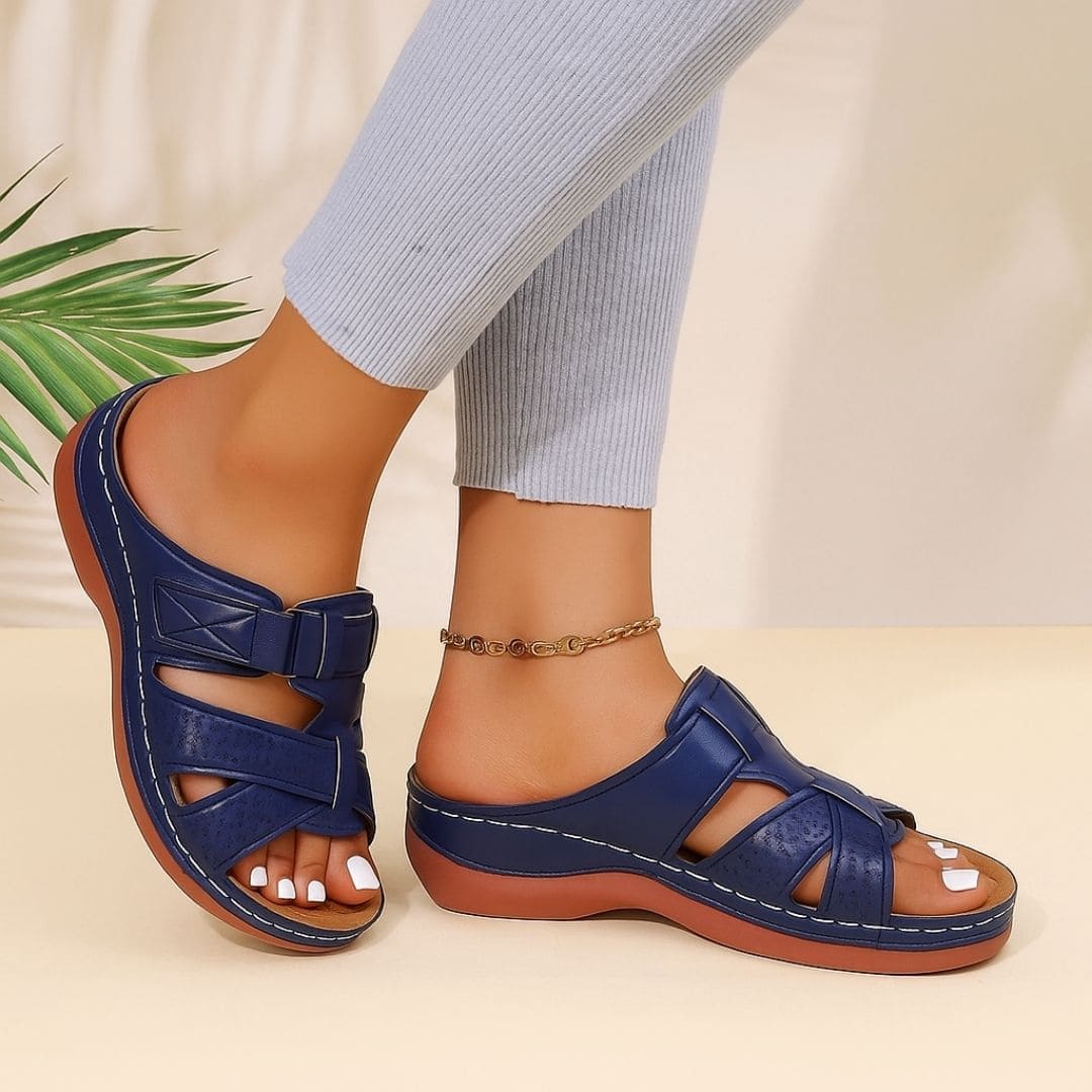 Sandales orthopédiques en cuir chic et confortable
