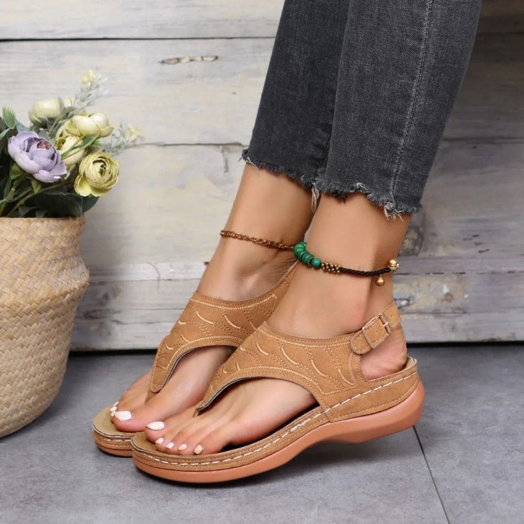 Sandales Orthopédiques pour Pieds Larges - Soutien la Voûte Plantaire - 2025