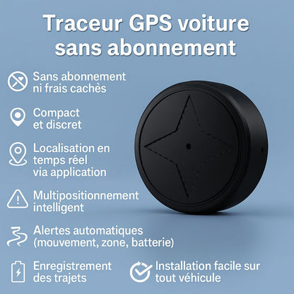 Traceur GPS Voiture Magnétique et Sans Abonnement - CarTrack™